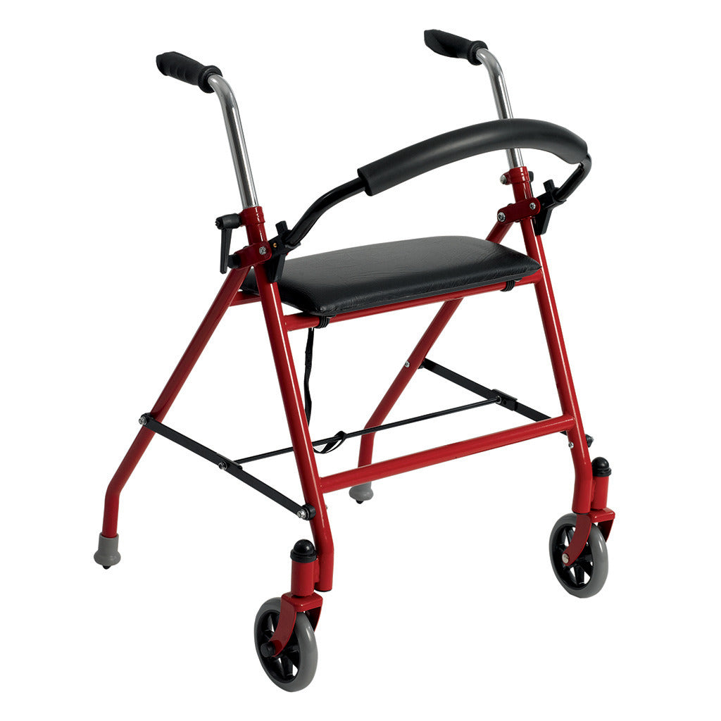 Drive Adult Dual Release Folding Walker w/ Front Wheels