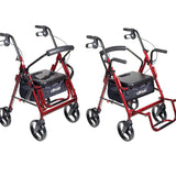 Drive Duet Rollator/Transport Chair, 8" Casters