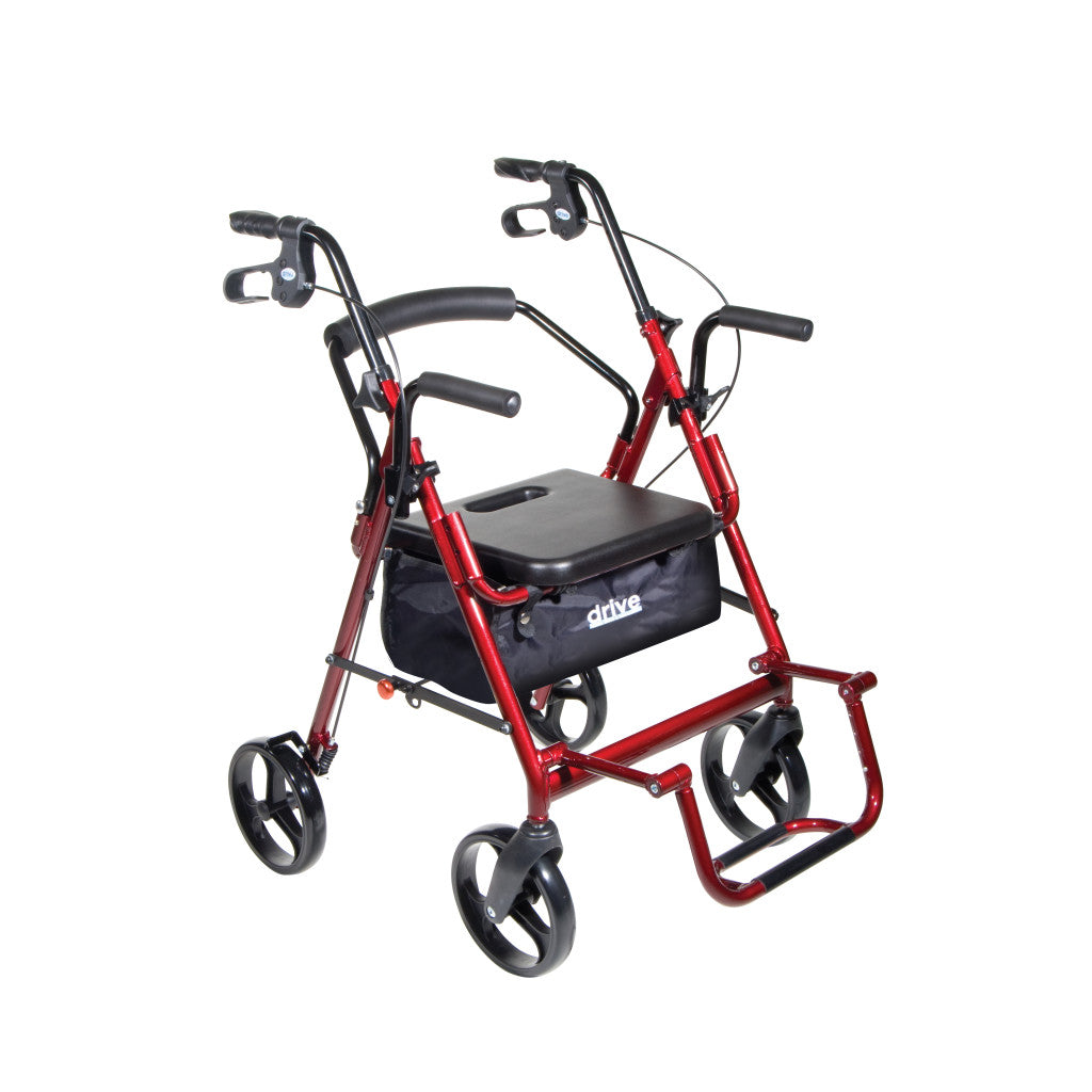 Drive Duet Rollator/Transport Chair, 8" Casters