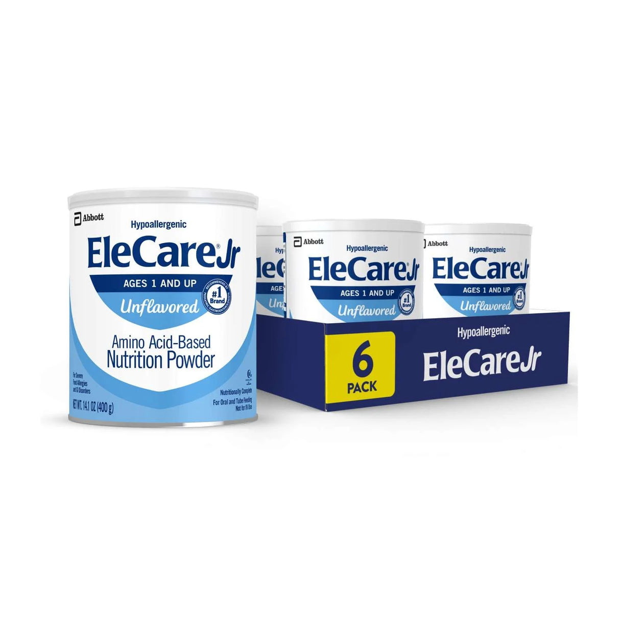 EleCare Jr Amino Acid-Based Nutrition Powder, Unflavored, 14.1 oz Can