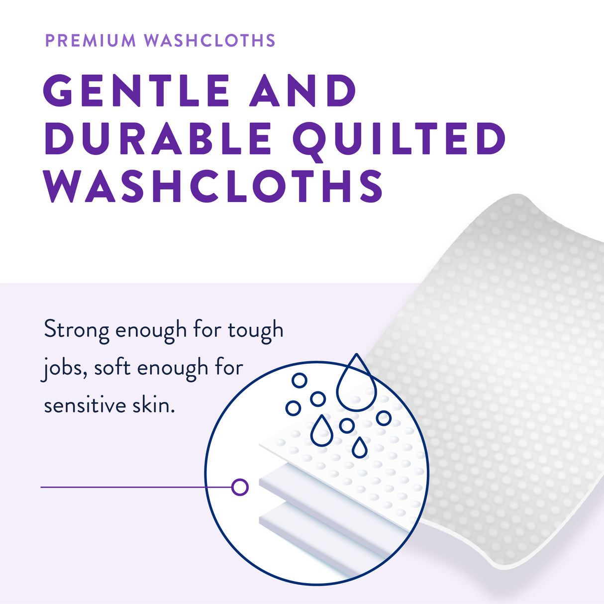 Prevail Premium Quilted Adult Washcloths