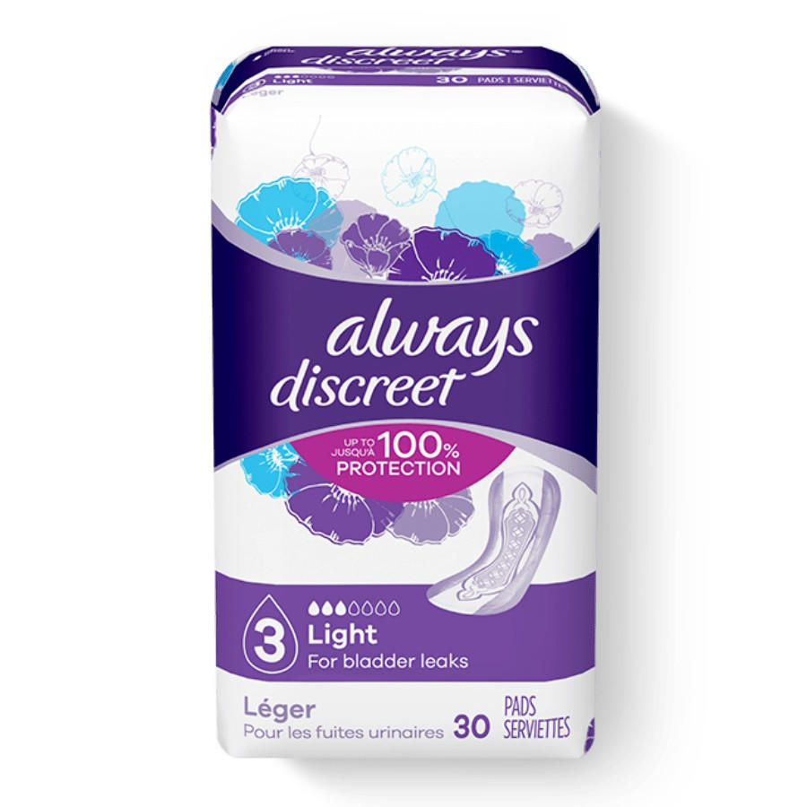 Always Discreet Light Pads, 3 Drops