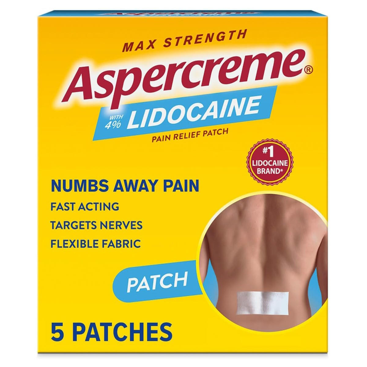 Aspercreme Max Strength Lidocaine Pain Relief Patch