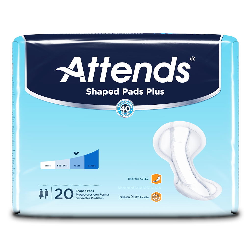 Attends Shaped Pads Plus