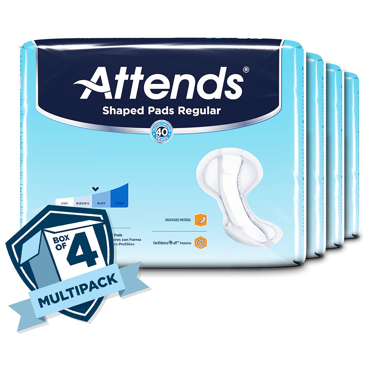 Attends Shaped Pads Regular