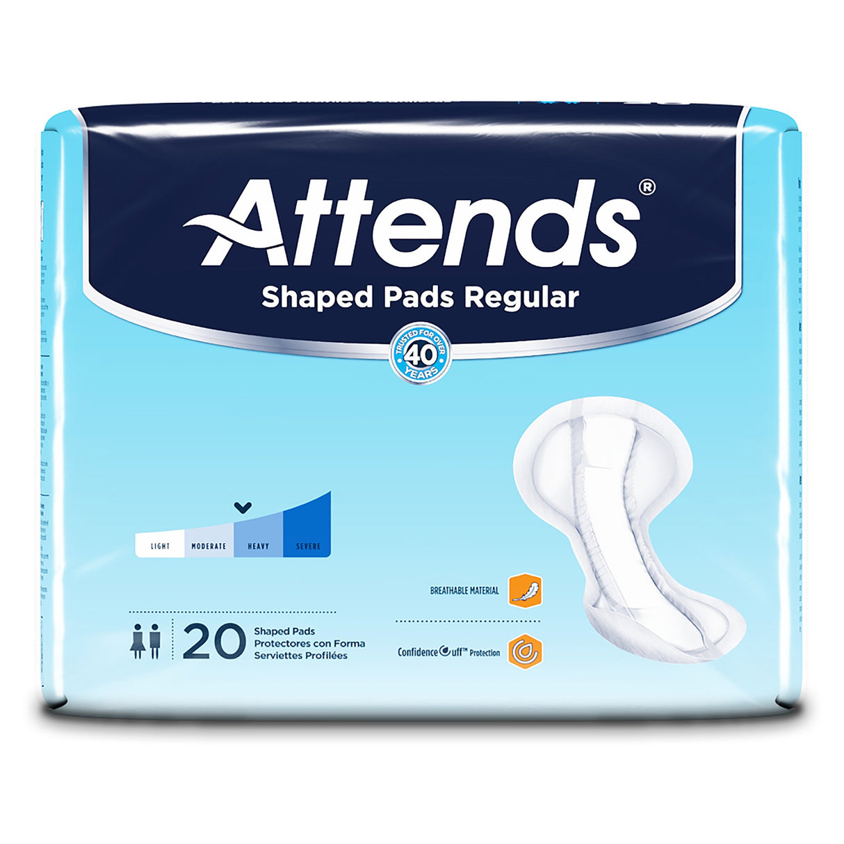 Attends Shaped Pads Regular