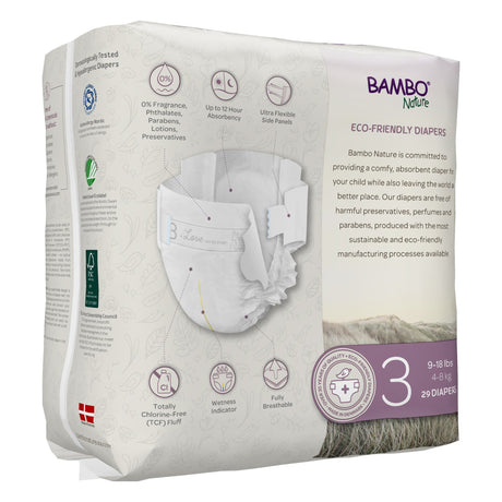 Bambo Nature Dream Eco-Friendly Baby Diapers, Size 3