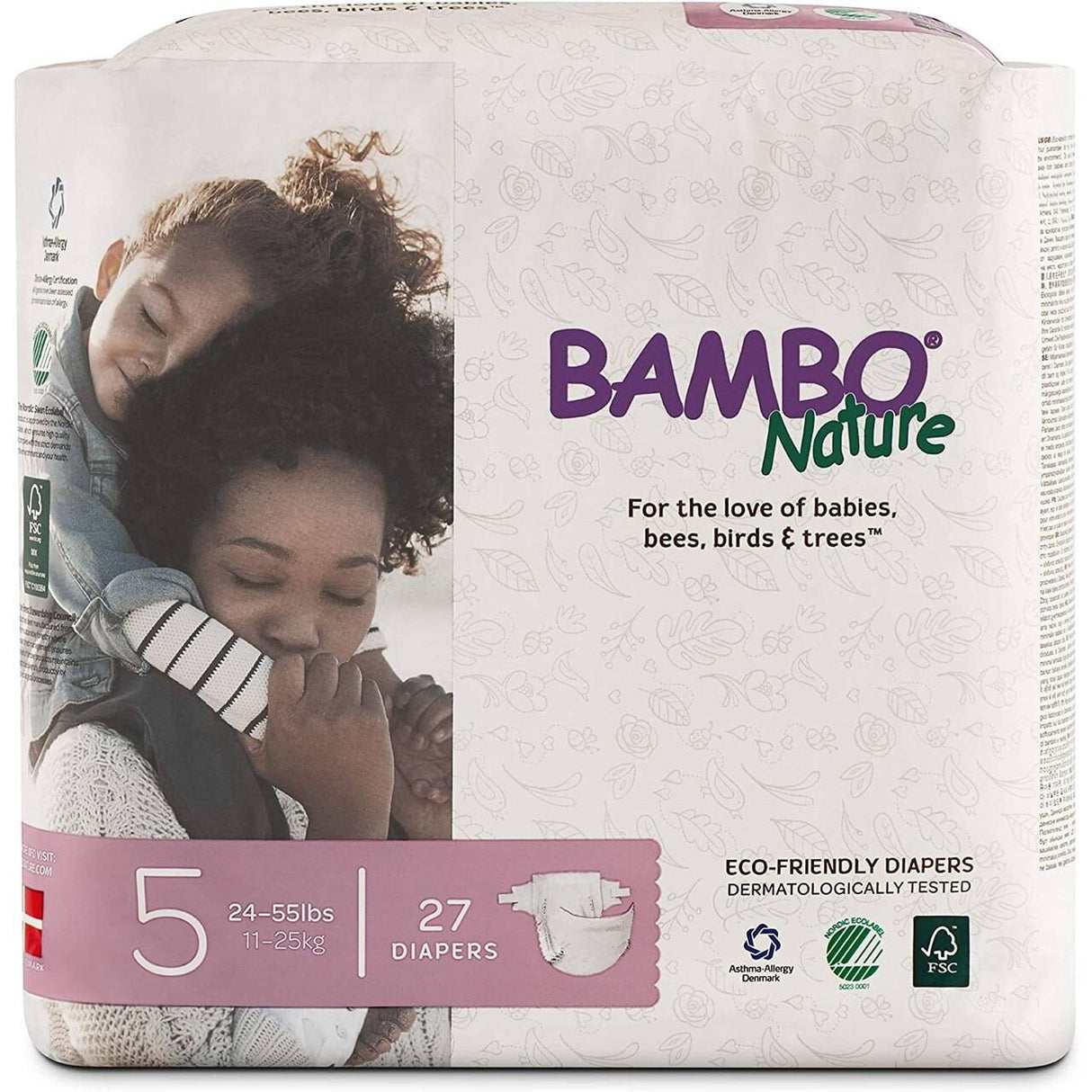 Bambo Nature Eco-Friendly Baby Diapers, Size 5