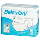 BetterDry Adult Diapers w/ Plastic Backing