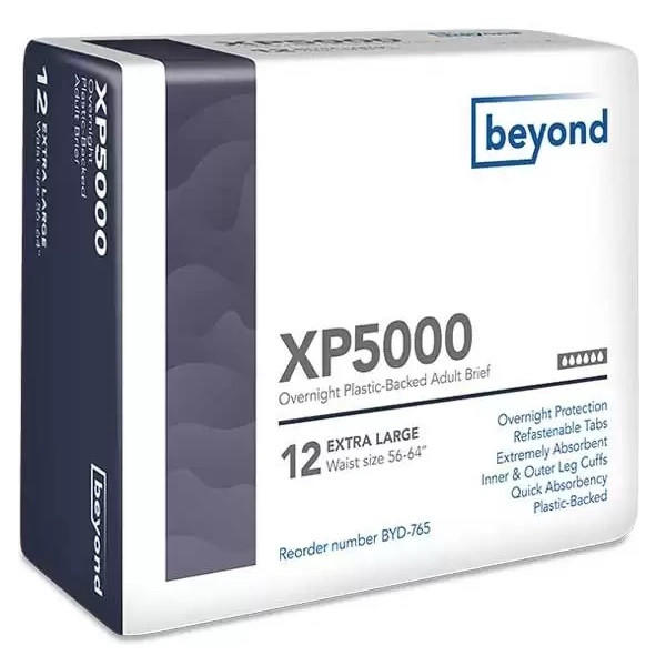 Beyond XP5000 Adult Diapers w/ Plastic Backing