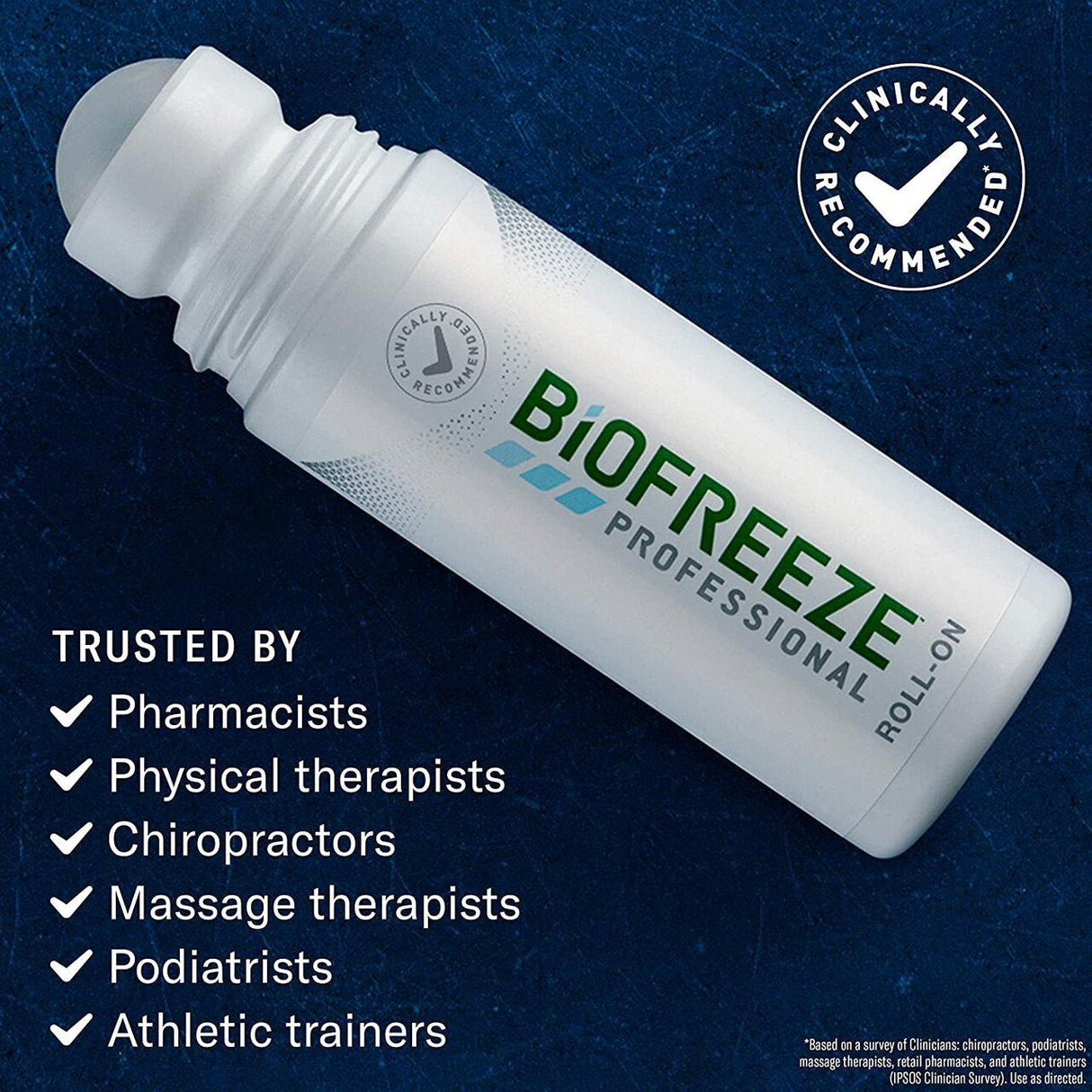 Biofreeze Professional Roll-On Pain Relief Gel, 3 oz