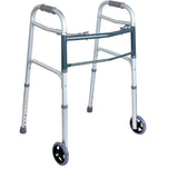 BodyMed 2 Button Folding Walker w/ Wheels