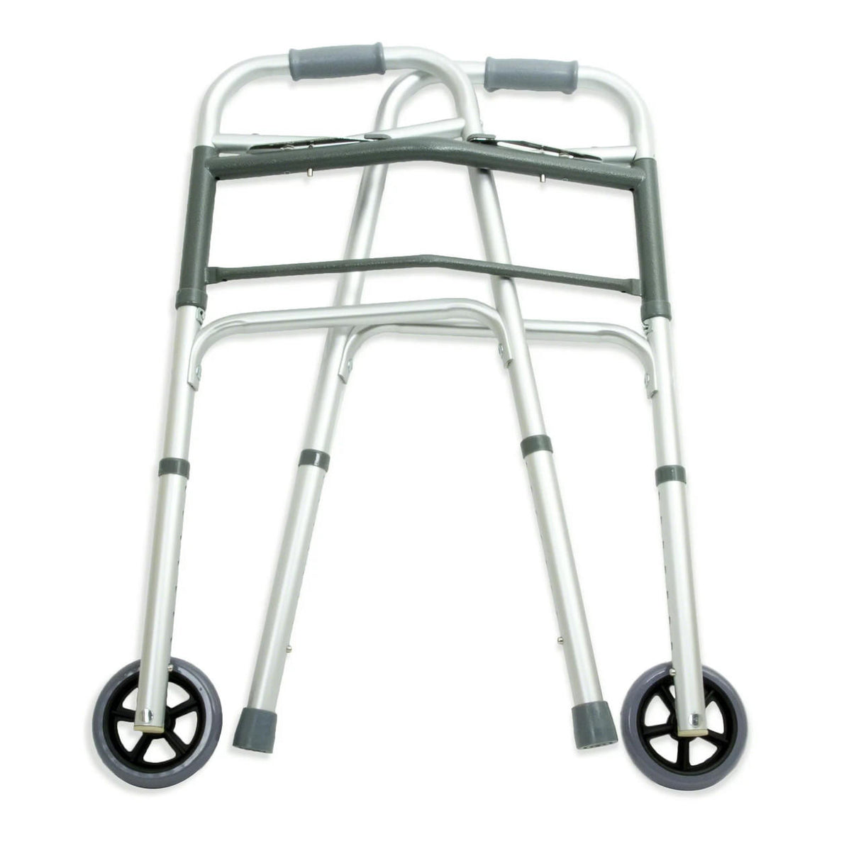 BodyMed 2 Button Folding Walker w/ Wheels