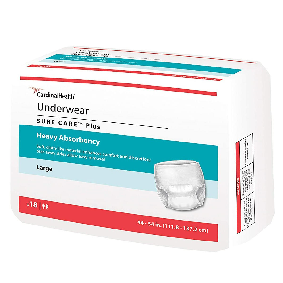 Cardinal Health Sure Care Plus Underwear, Heavy Absorbency