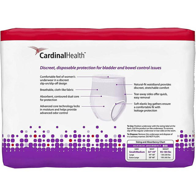 Cardinal Health Women's Protective Underwear, Maximum