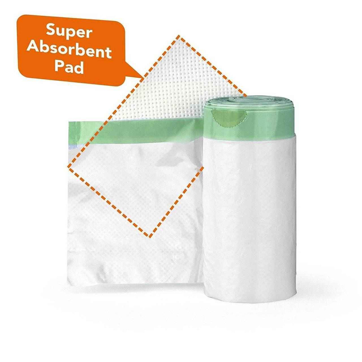 Carebag Oxo-Biodegradable Commode Liner w/ Super Absorbent Pad