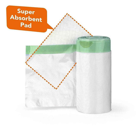 Carebag Oxo-Biodegradable Commode Liner w/ Super Absorbent Pad