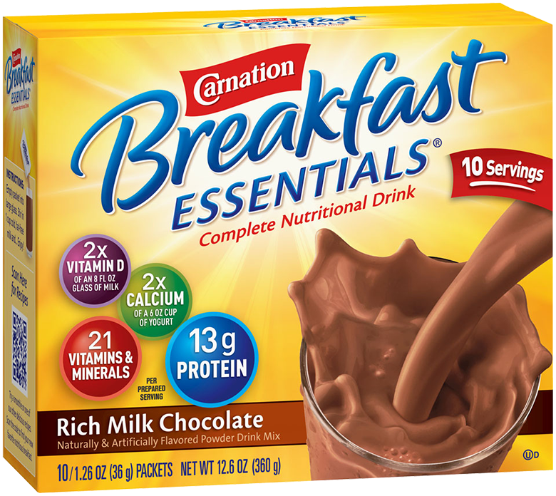 Carnation Breakfast Essentials Original Powder Drink Mix, Rich Milk Chocolate