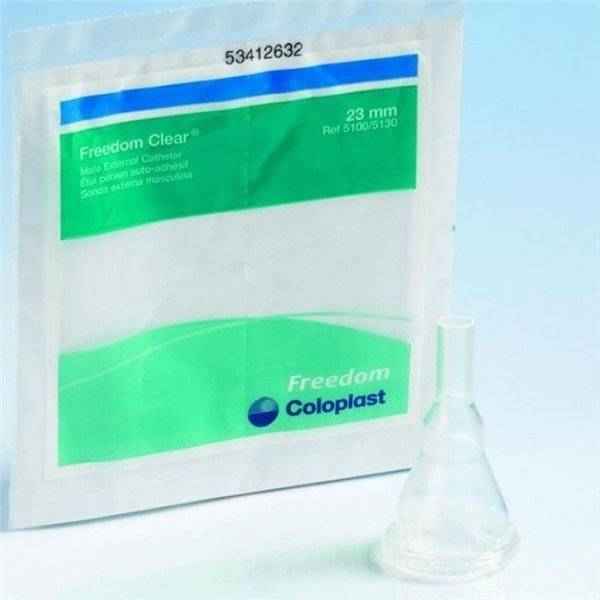 Coloplast Freedom Clear Male External Catheter with Kink Resistant Nozzle, Silicone