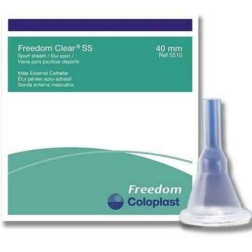 Coloplast Freedom Clear SS Male External Catheter with Kink Resistant Nozzle, Silicone