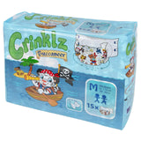 Crinklz Printed Adult Diapers w/ Plastic Backing, Buccaneer Print