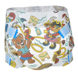 Crinklz Printed Adult Diapers w/ Plastic Backing, Buccaneer Print