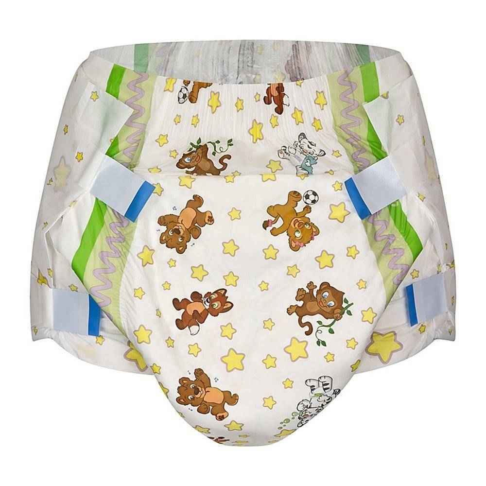 Crinklz Printed Adult Diapers w/ Plastic Backing, Original Print