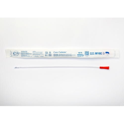 Cure Coude Tip Uncoated PVC Urethral Catheter, Male