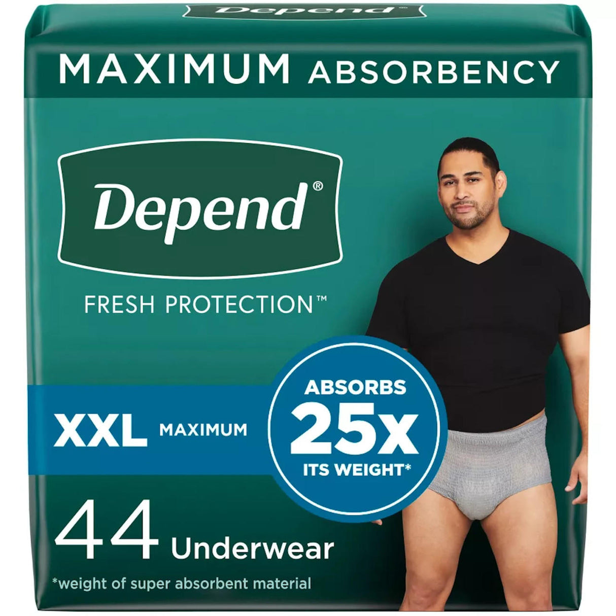 Depend Fit-Flex Men's Underwear, Maximum