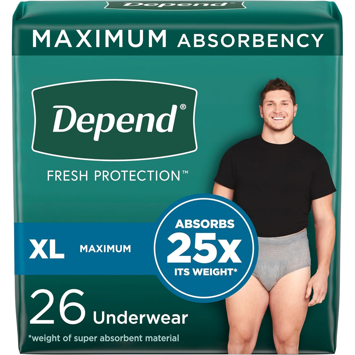 Depend Fresh Protection Underwear for Men, Maximum