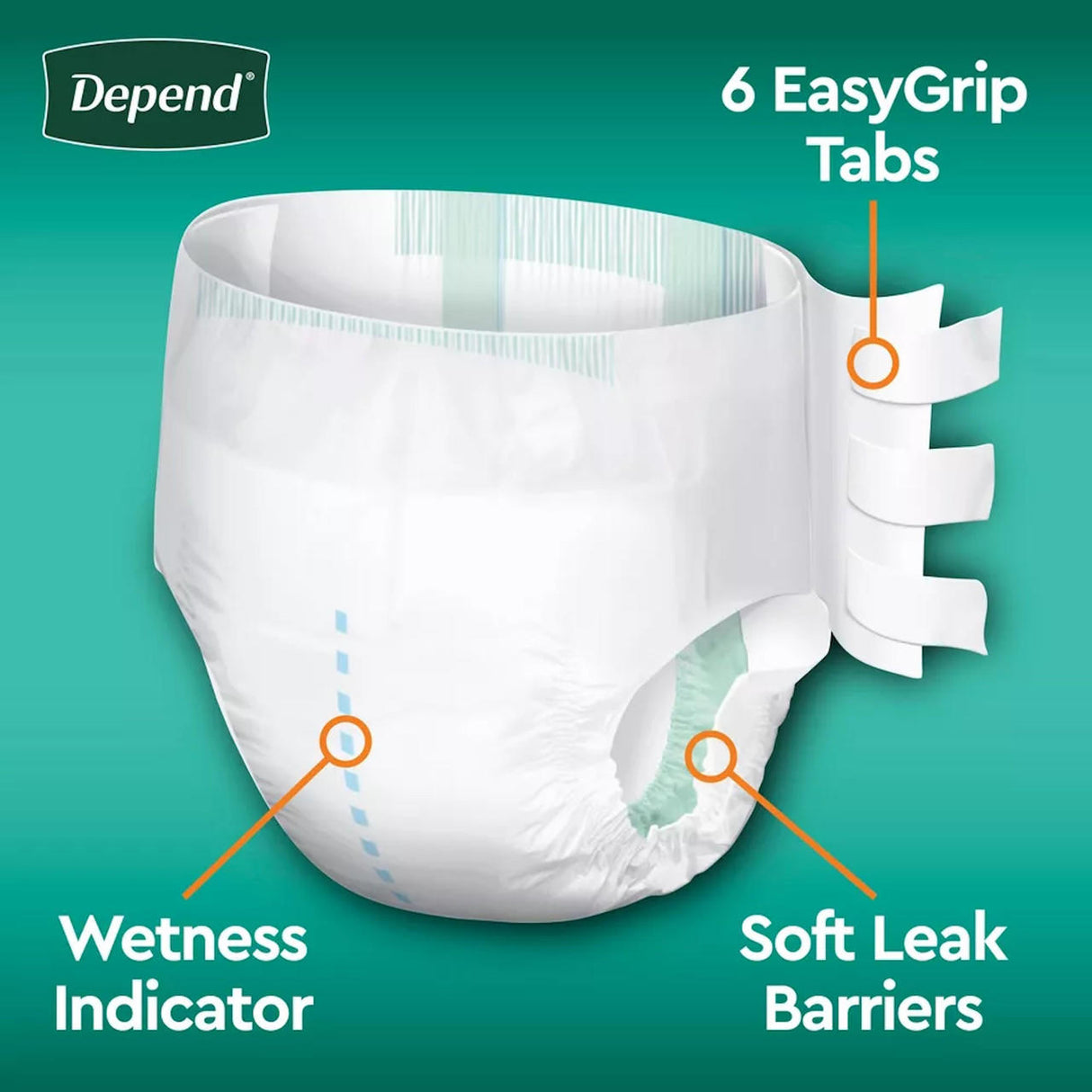 Depend Maximum Protection Briefs with Tabs