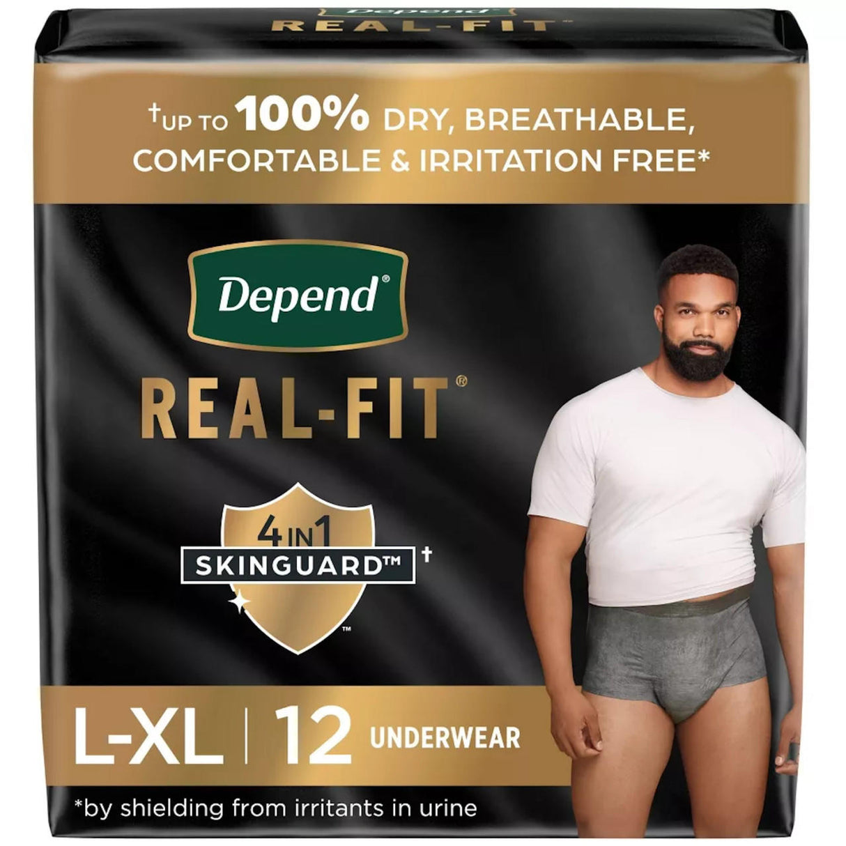 Depend Men's Real Fit Absorbent Underwear, Maximum