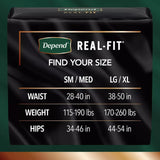 Depend Men's Real Fit Absorbent Underwear, Maximum