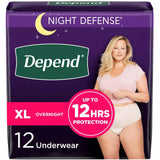 Depend Night Defense Overnight Underwear for Women