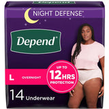 Depend Night Defense Overnight Underwear for Women