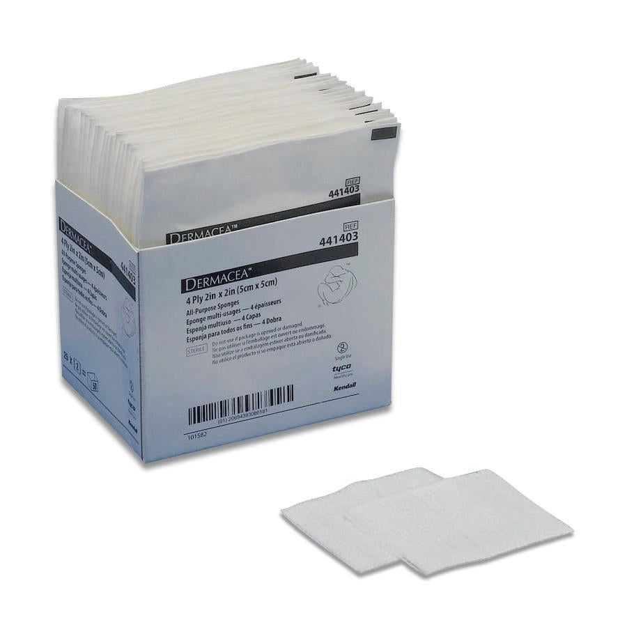 Dermacea Sterile Non-Woven Sponge, 4-Ply Square