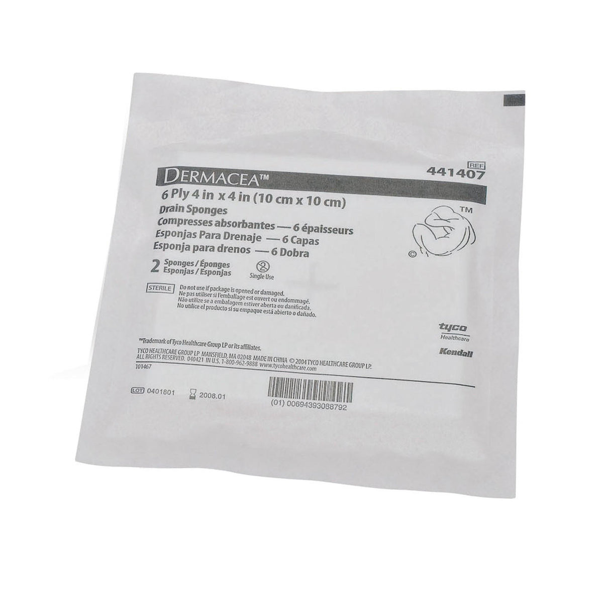 Dermacea Sterile Non-Woven Sponge, 6-Ply Square