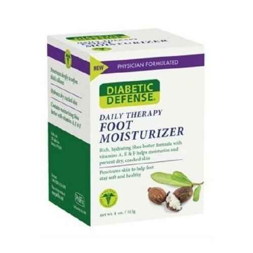 Diabetic Defense Daily Therapy Foot Moisturizer, 4 oz Jar