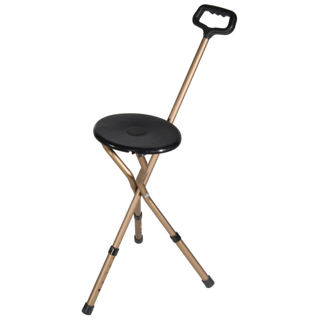 Drive Foldable Adjustable Tripod Cane Seat