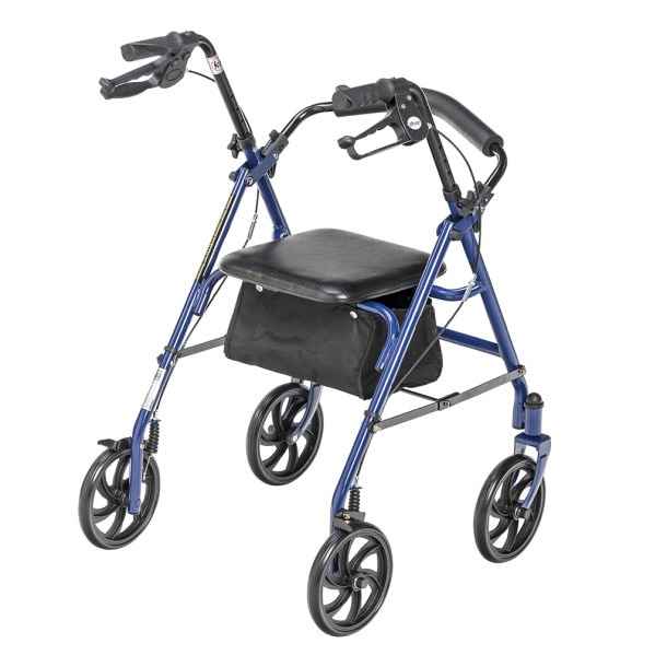 Drive Four Wheel Rollator Walker w/ Fold-Up Removable Back Support