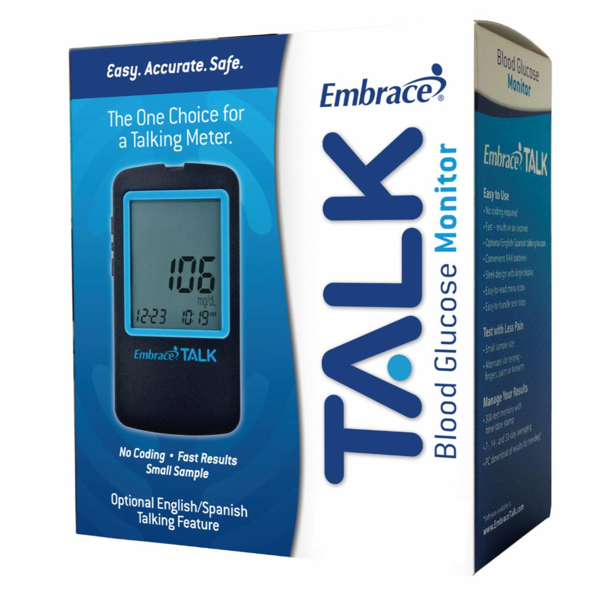 EmbraceTALK No Code Talking Blood Glucose Meter