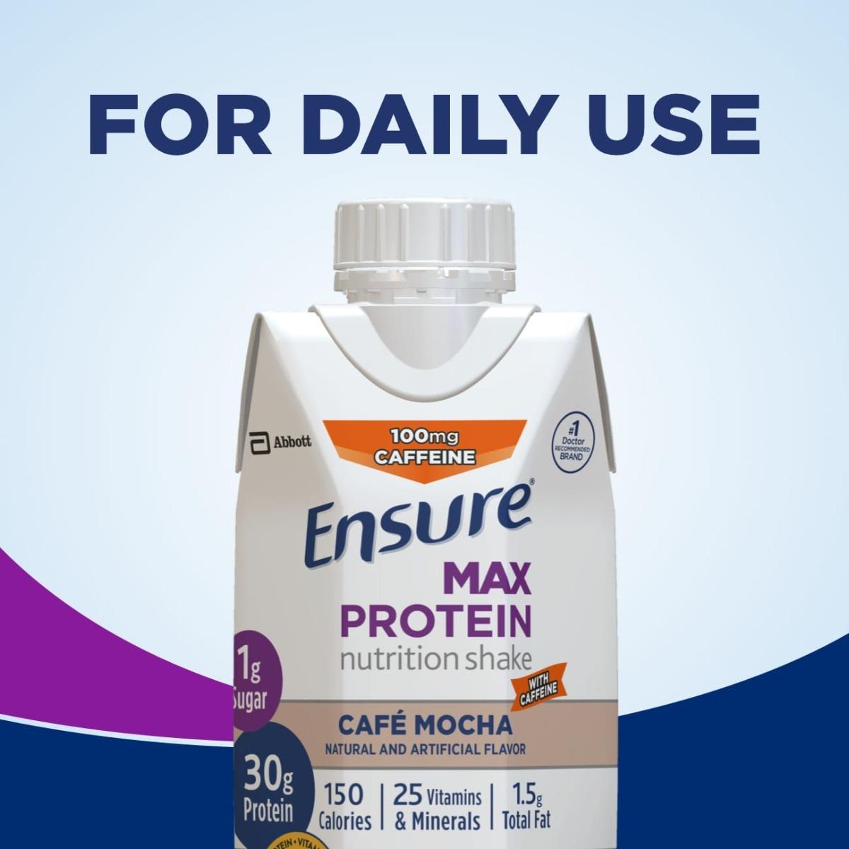 Ensure Max Protein Cafe Mocha, 11 oz Carton, CS/12