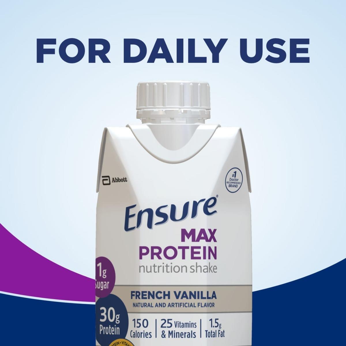 Ensure Max Protein French Vanilla, 11 oz Carton, CS/12