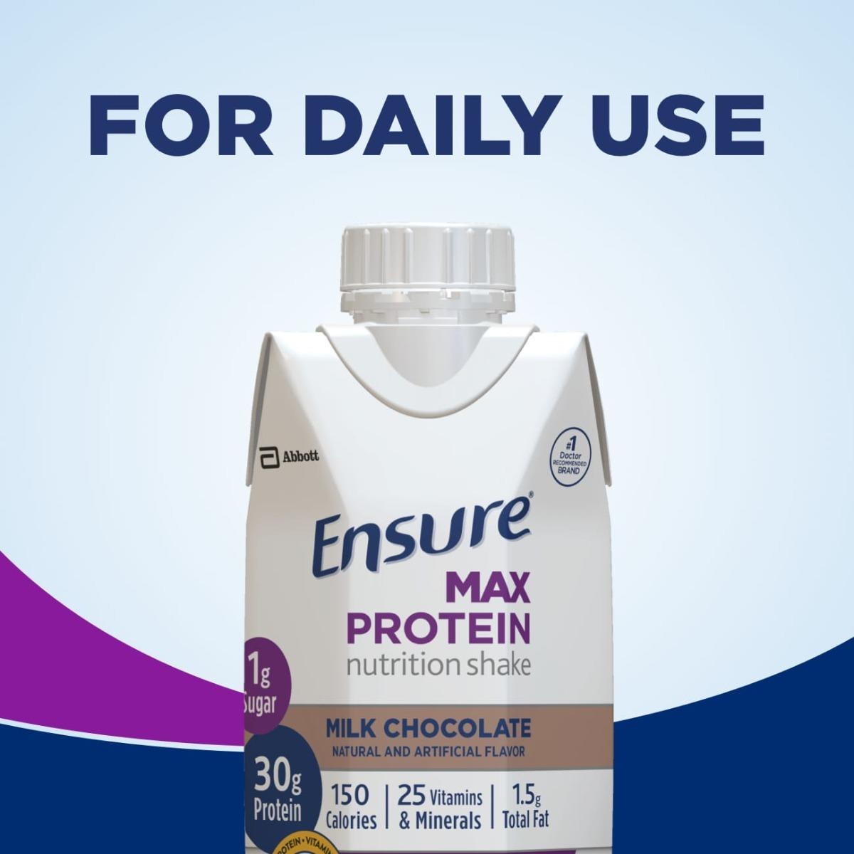 Ensure Max Protein Milk Chocolate, 11 oz Carton, CS/12