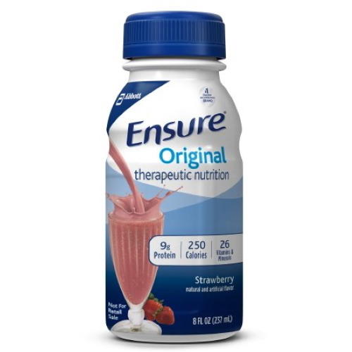 Ensure Original Therapeutic Shake, Strawberry, 8 oz Bottle, CS/24