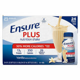 Ensure Plus Therapeutic Nutritional Shake, Vanilla, 8 oz Bottle, CS/24