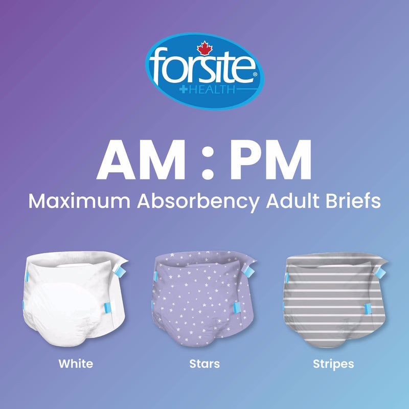 Forsite AM:PM Adult Diapers w/ Plastic Backing