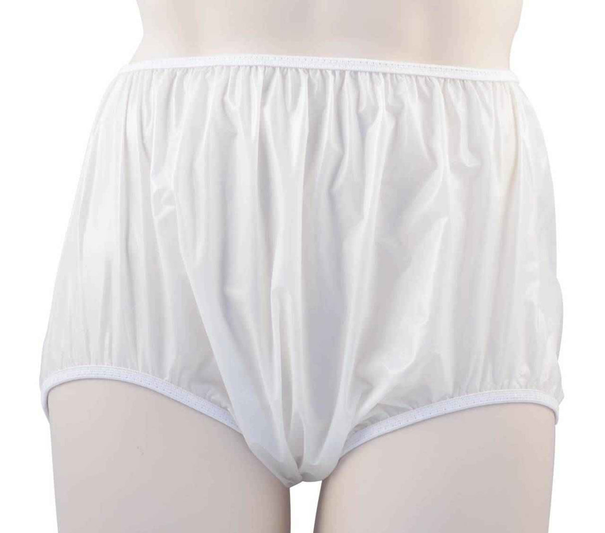 Gary Pull-On Plastic Pants - Milky White