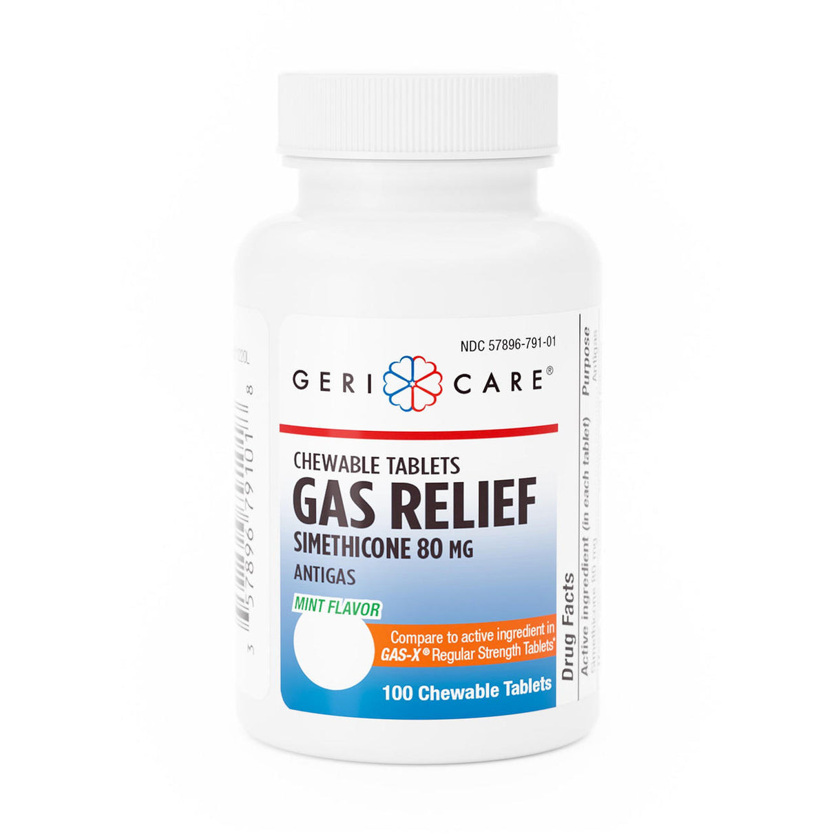 Geri-Care Gas Relief Chewable, 100 ct Bottle