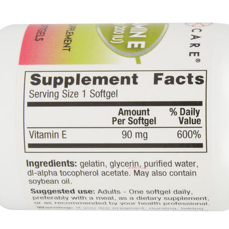 Geri-Care Vitamin E Supplement, 200 IU